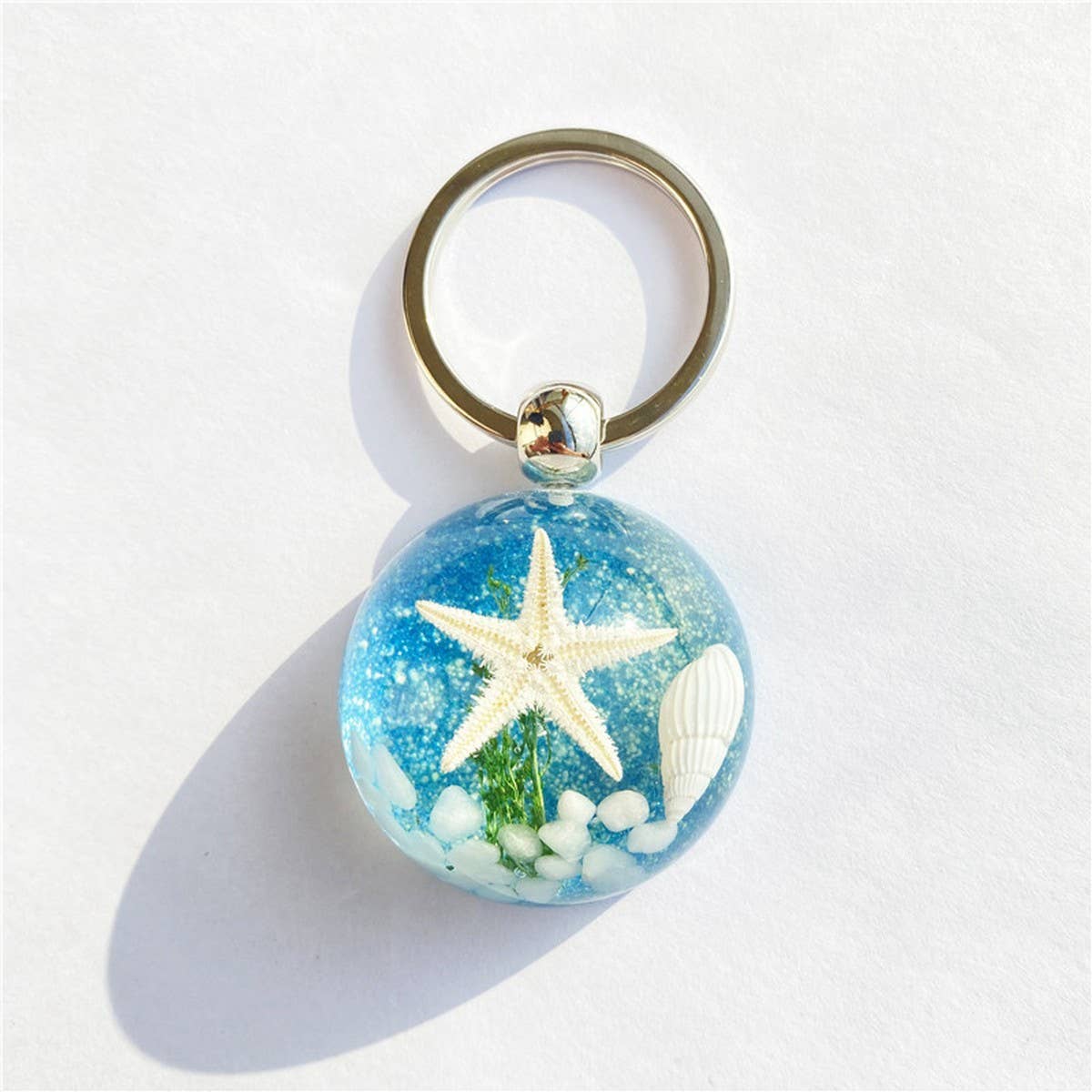 NEW CARTOON STARFISH AMBER KEYCHAIN PENDANT_CWMM3696