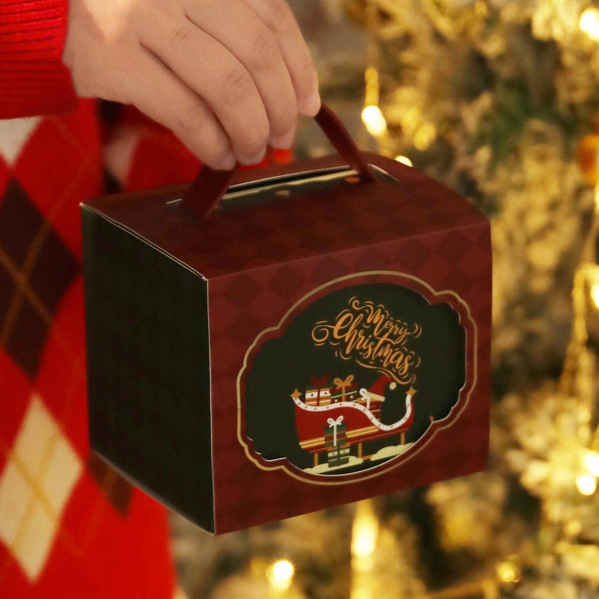 Christmas Apple Box Gift Packaging Tote Bag_Cuab00749