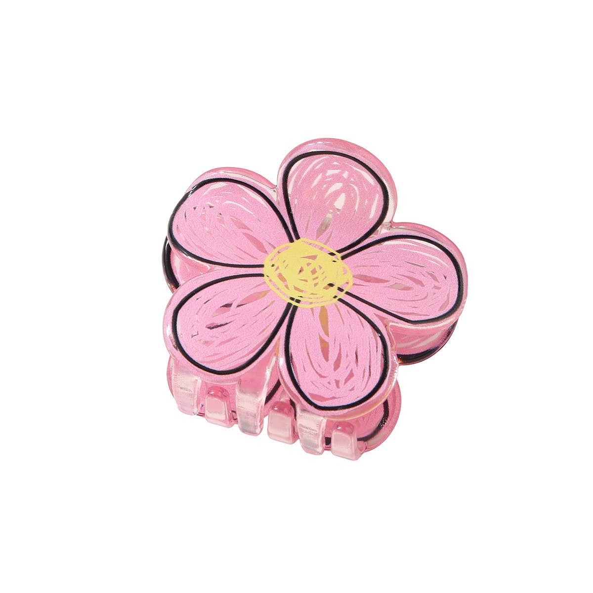 FLOWER GRAFFITI HAIR CLAW CUTE VERSATILE UPDO CLIP_CWMM5002