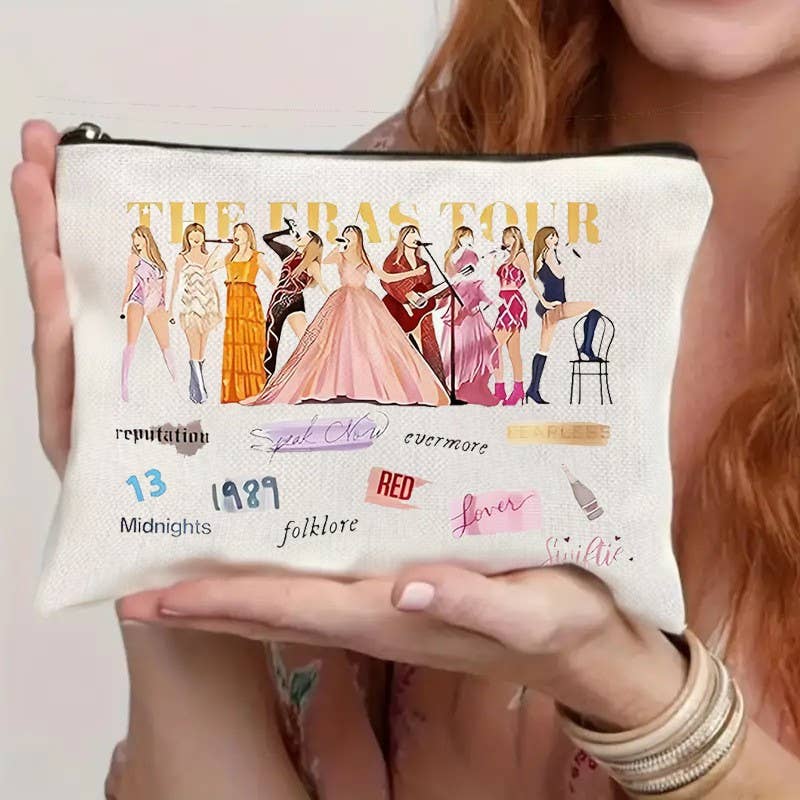 POP MUSE PRINT WATERPROOF MAKEUP ZIP BAG_CWAB1778