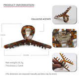 ACETATE HAIR CLIP SHARK CLIP HALF CLAW CLIP_CWAHA4260