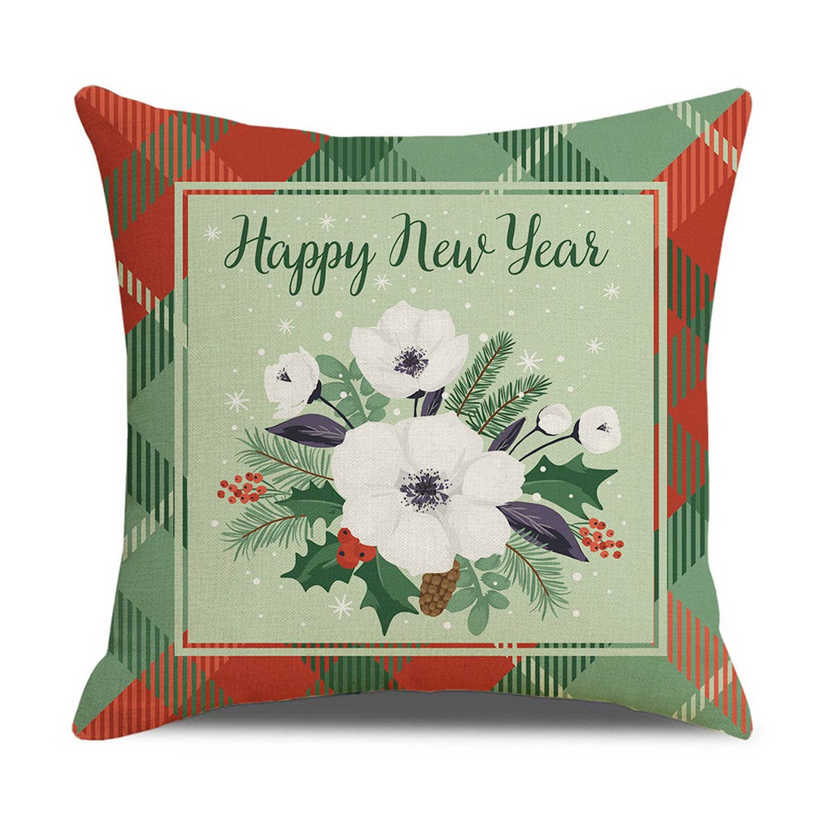 NEW GREEN SMALL FRESH PLANT FLOWER PILLOWCASE_CWMM1391