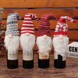 Cwmm9411_Christmas Faceless Doll Knitted Wine Bottle Hat