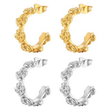18K GOLD PLATED ROSE SHAPED HOOP EARRINGS_CWAJE0564
