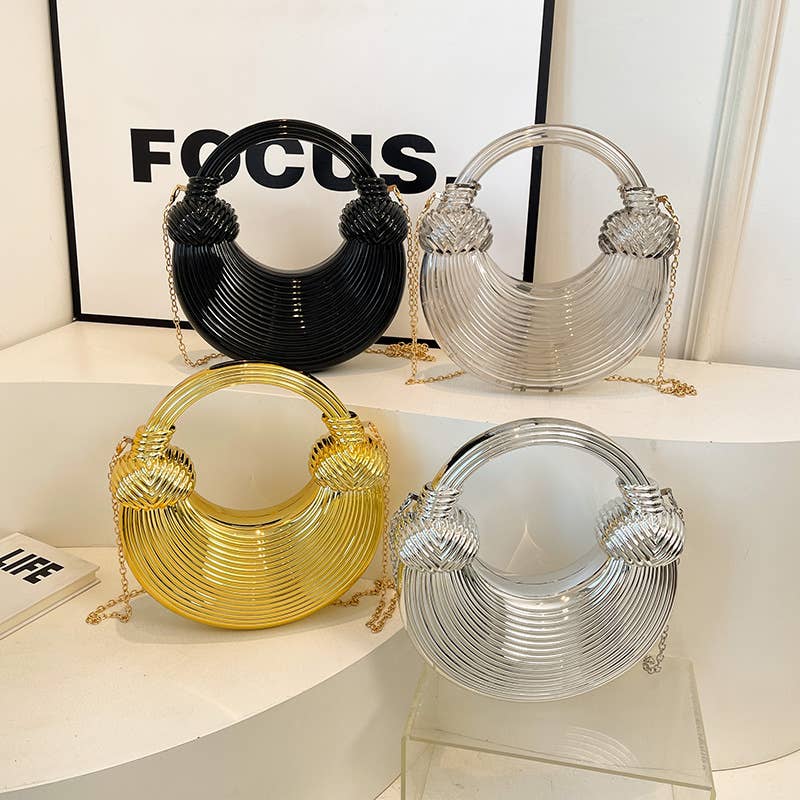 Diamond-Shaped Transparent Handbag