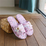 LINEN INDOOR SLIPPERS FOR HOME COUPLE WEAR_CWSHF0171