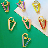COLORFUL ZIRCON INVERTED TRIANGLE V SHAPED EARRING_CWAJE1013