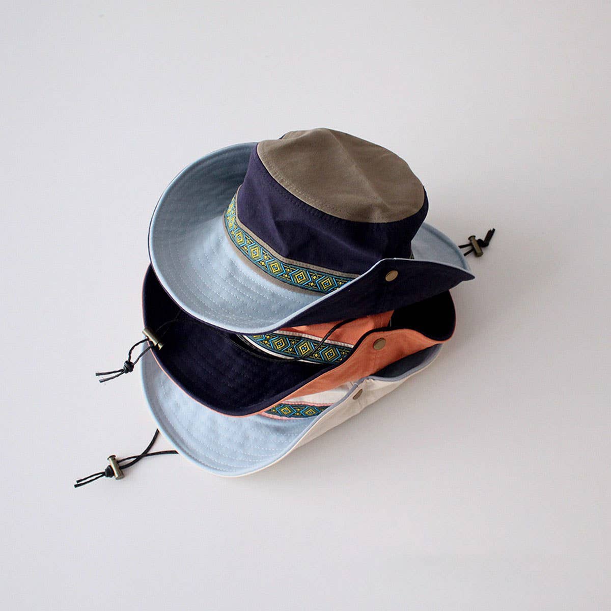 CHILDRENS STYLISH CAMPING BIG BRIM BUCKET HAT_CWAH2873