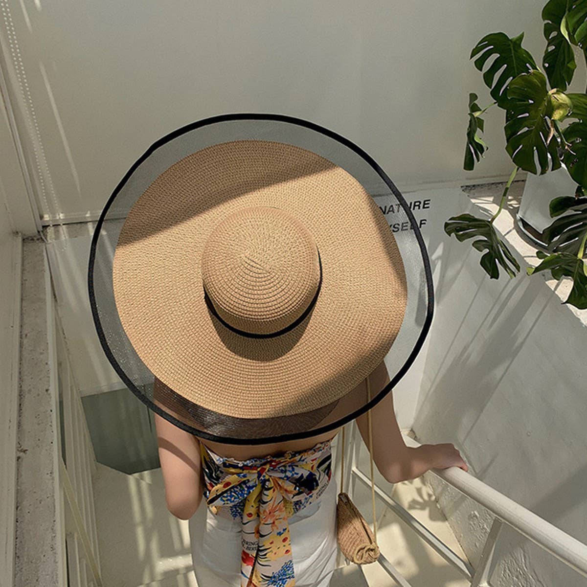 OVERSIZED BRIM MESH FISHERMANS HAT SUNSHADE HAT_CWAH1165