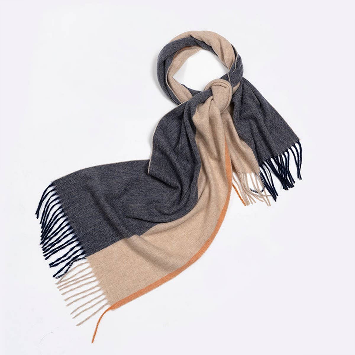 100% WOOL PLAID SCARF SOFT REVERSIBLE WRAP_CWASC2348