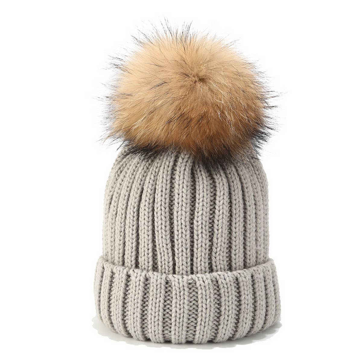 OUTDOOR WARM WOOL BALL KNITTED HAT_CWAH1577