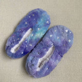 Warm Tie-Dye Star Indoor Soft Bottom Sock Slippers_Cwms1184