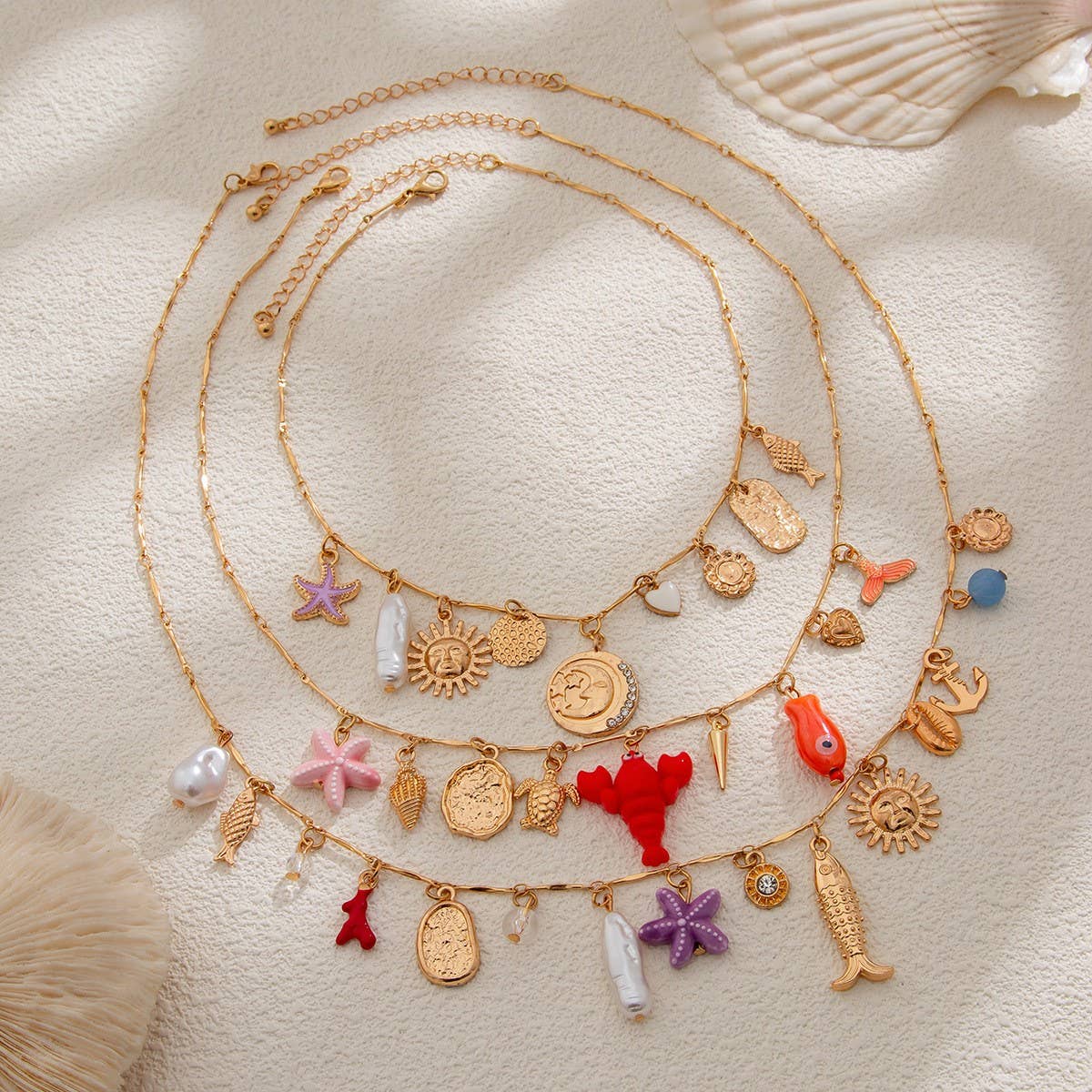 BOHEMIAN HEAVY CHAIN VINTAGE STACKING NECKLACE_CWMM3178