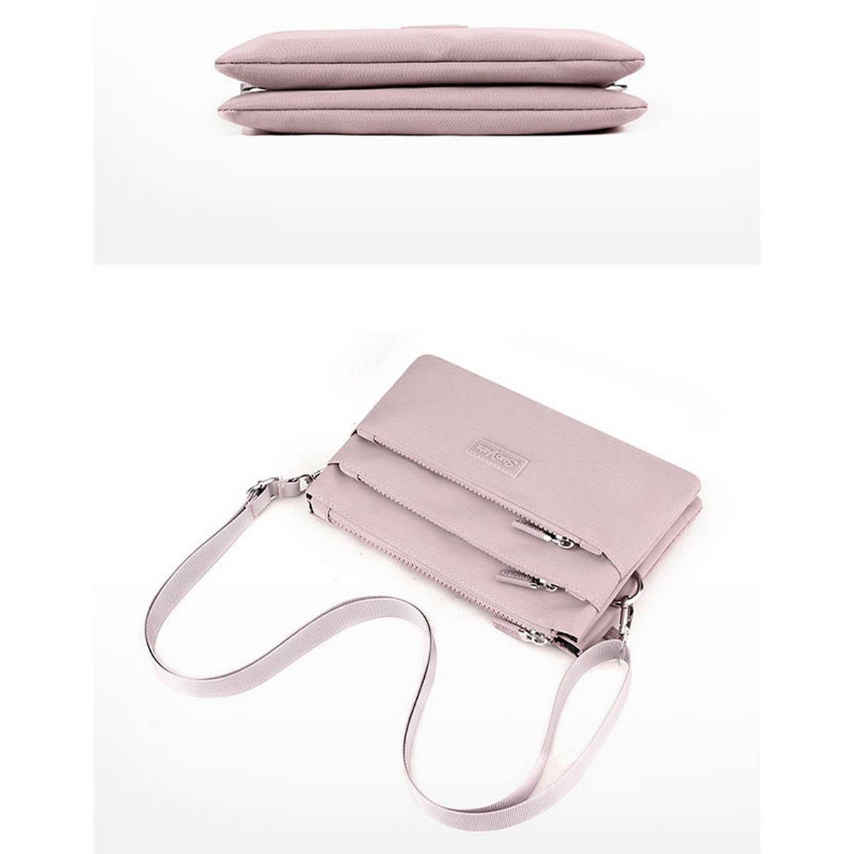 Lightweight Fabric Multi-Layer Shoulder Bag_Cwab3497