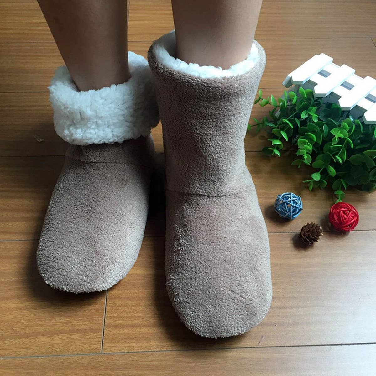 Winter Men And Women Thick Warm Sock Slippers_Cwms1205