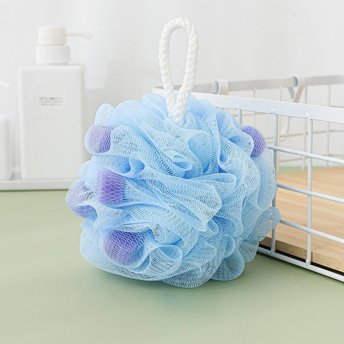 BATH POUF SPONGE BATH FLOWER SOFT BATH BALL_CWMM3330