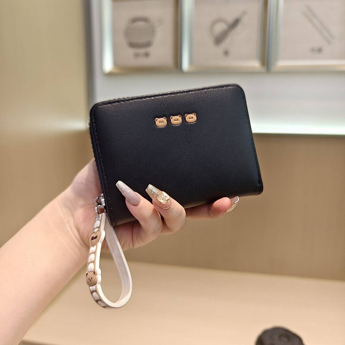 New Cute 3 Bear Zipper Wallet For Students_Cwab06242