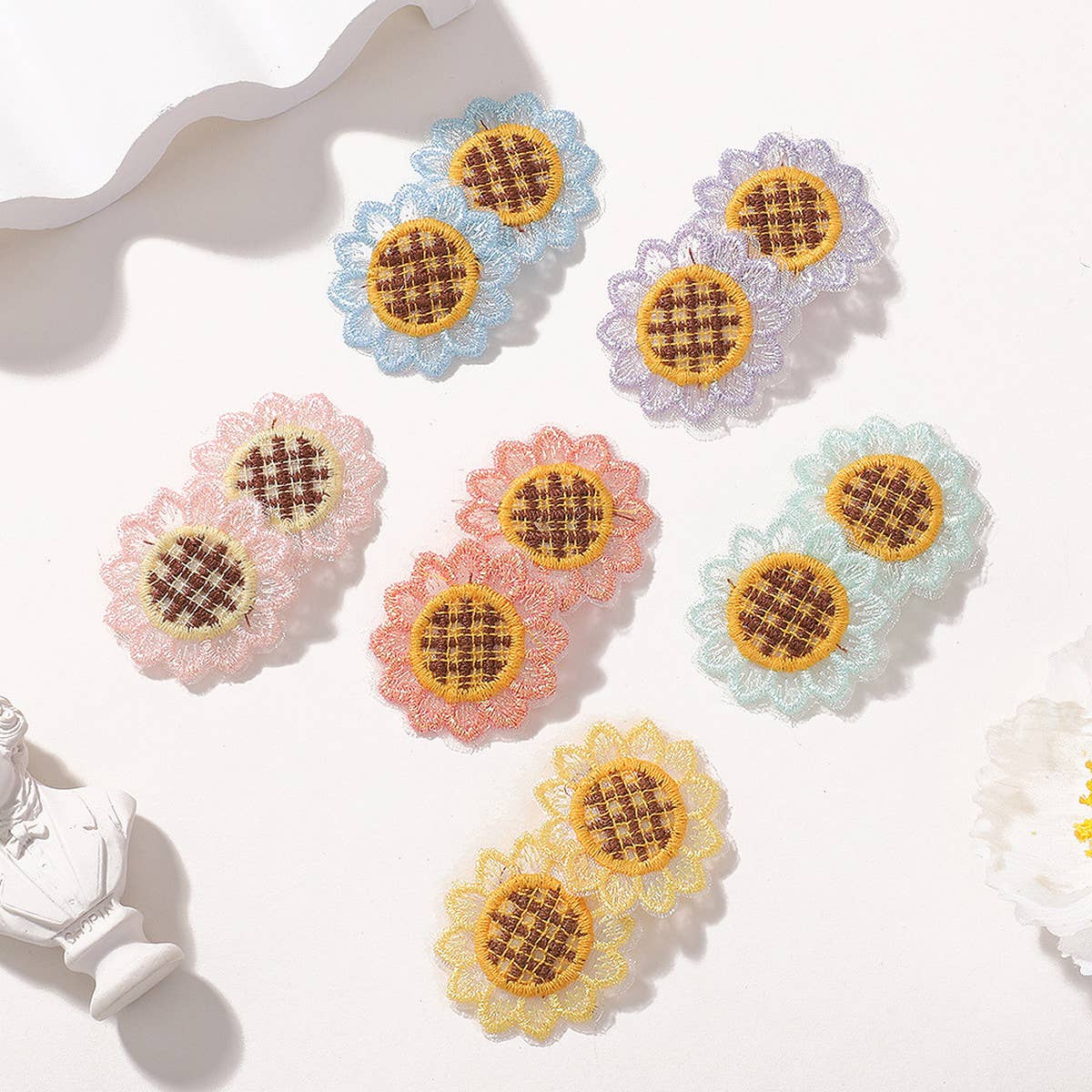 Vintage Childrens Sunflower Hair Clip