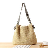 KNOTTED STRAP BEACH STRAW BAG_CWAB2012