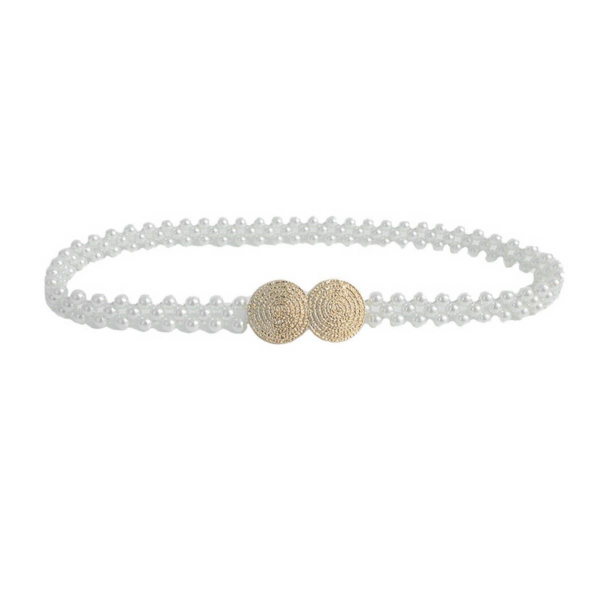 CASUALROUND BUCKLE ELASTIC THIN WAIST CHAIN_CWABE0510