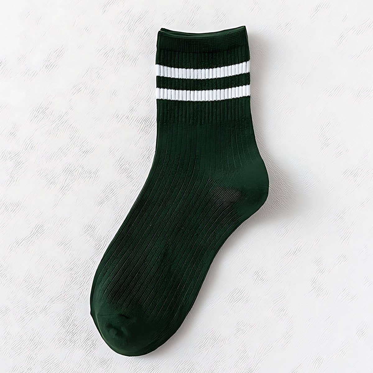 2 STRIPE COTTON MID SOCKS FOR WOMEN WHOLESALE_CWMS070