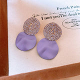EXAGGERATED PLEATED ROUND HIGH END EARRINGS_CWASC1328