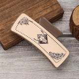 Western Bull Print Leather Hair Claw For Women_Cwasc1631