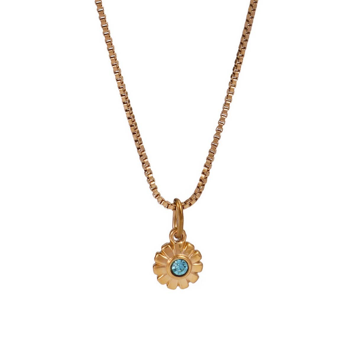 MINIMALIST STAINLESS STEEL MONTHLY STONE NECKLACE_CWMM8843