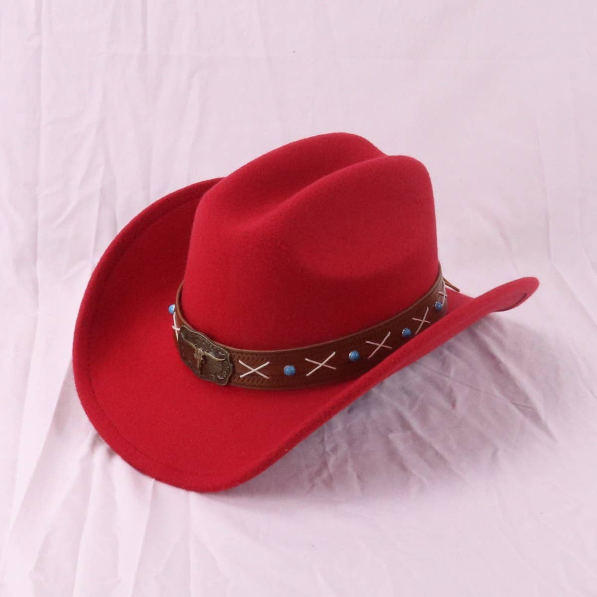 BOHO WESTERN WIDE BRIM FELT HAT FOR TRAVEL SUN_CWAH3658