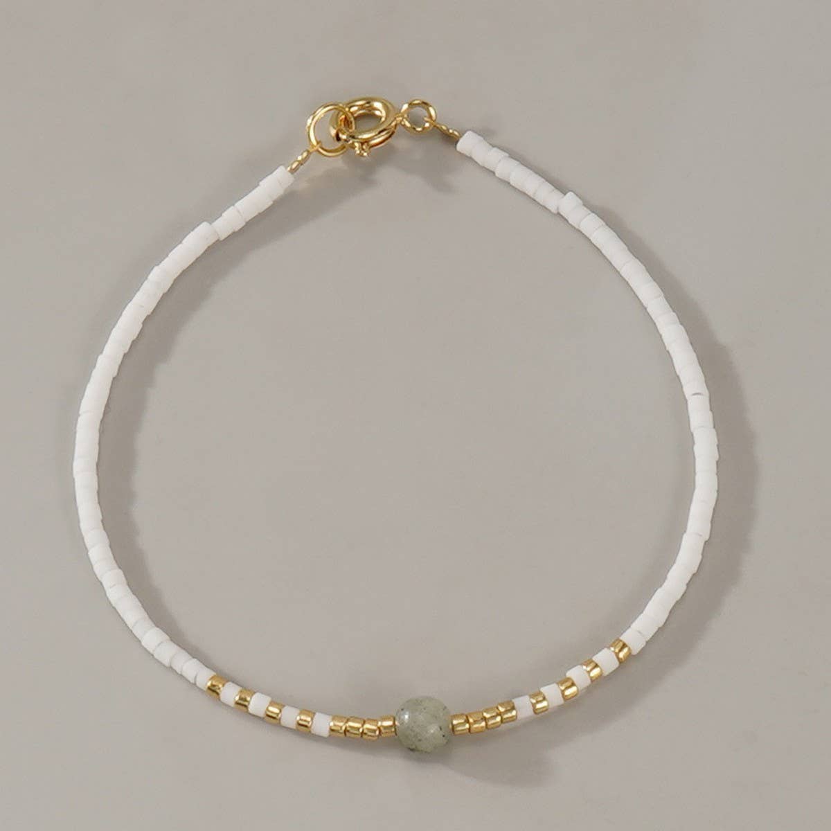 4MM POLISHED SEMI PRECIOUS STONE BRACELET_CWMM3885