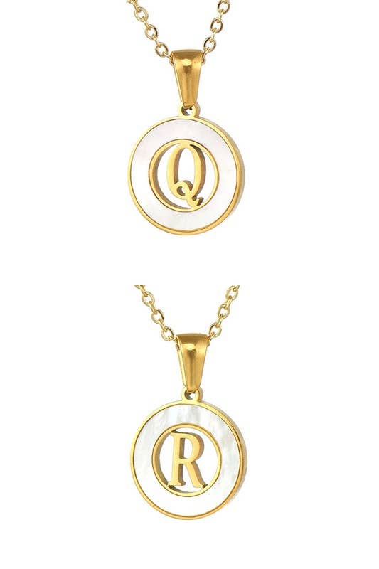 A Z ALPHABET INITIALS PENDANT NECKLACE_CWAJE222