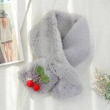 CUTE FAUX RABBIT FUR SCARF FOR WOMEN WARMTH_CWASC1259