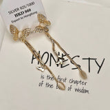 HOLLOW CATS EYE BUTTERFLY PENDANT STUD EARRINGS_CWAJE1328