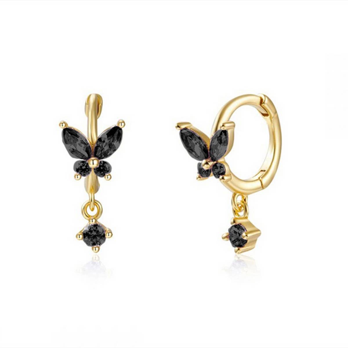 MULTICOLOR BUTTERFLY SIMPLE TEMPERAMENT EARRINGS_CWAJE1721