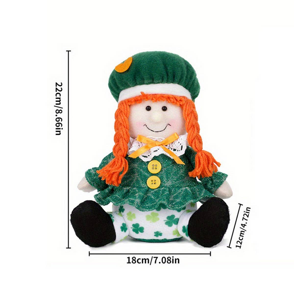 ST PATRICKS DAY GREEN SKIRT DOLL ORNAMENT_CWMM3453