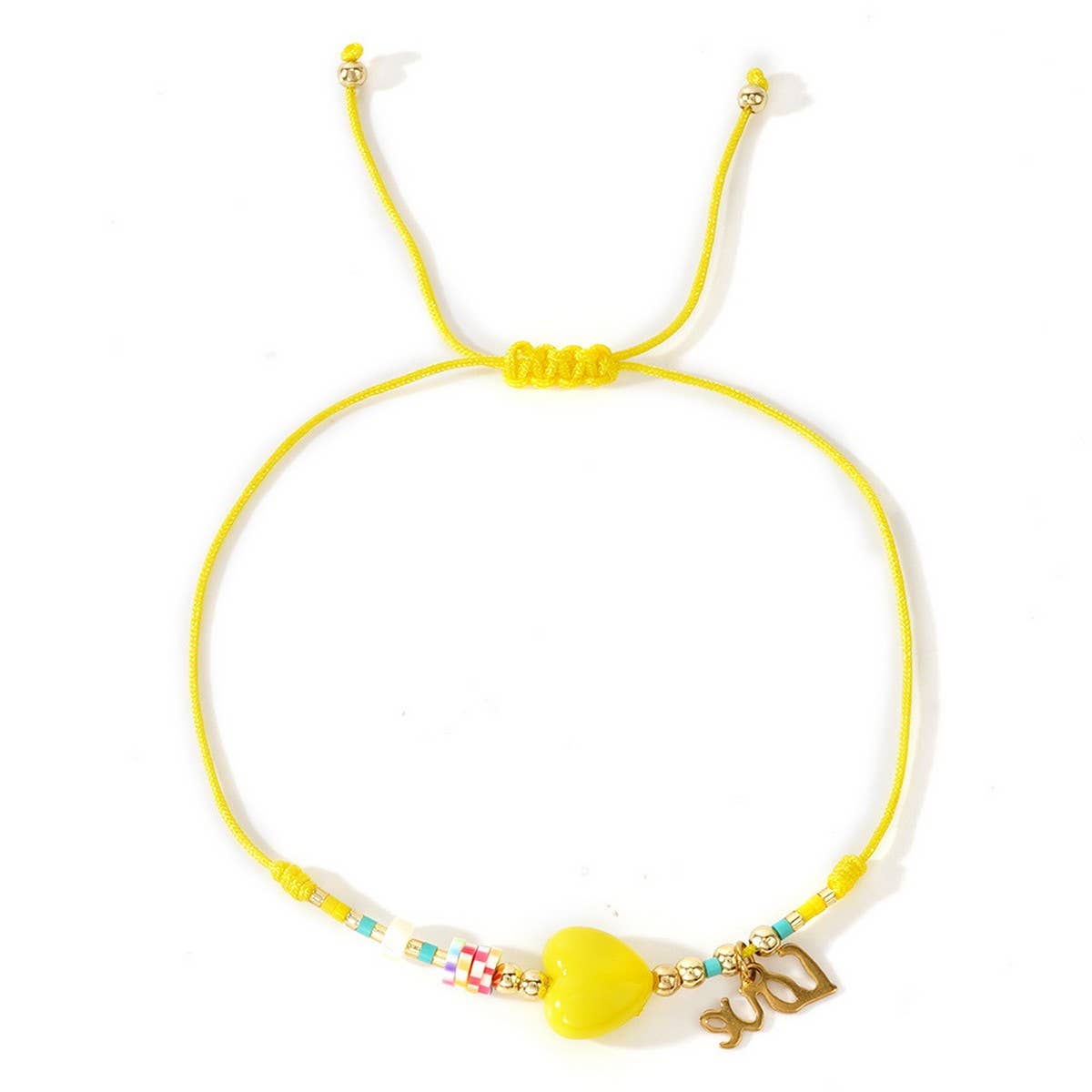 BOHEMIAN COLORFUL HEART STAINLESS STEEL BRACELET_CWMM3879