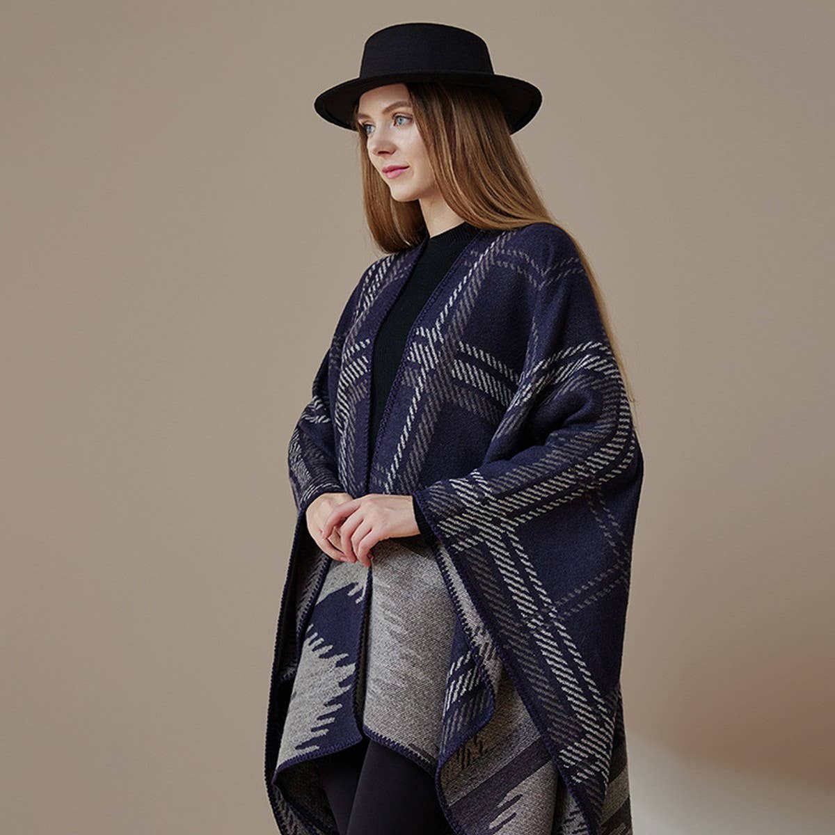 SHAWL FASHION ALL MATCH THICK BLANKET CAPE CLOAK_CWASC2225