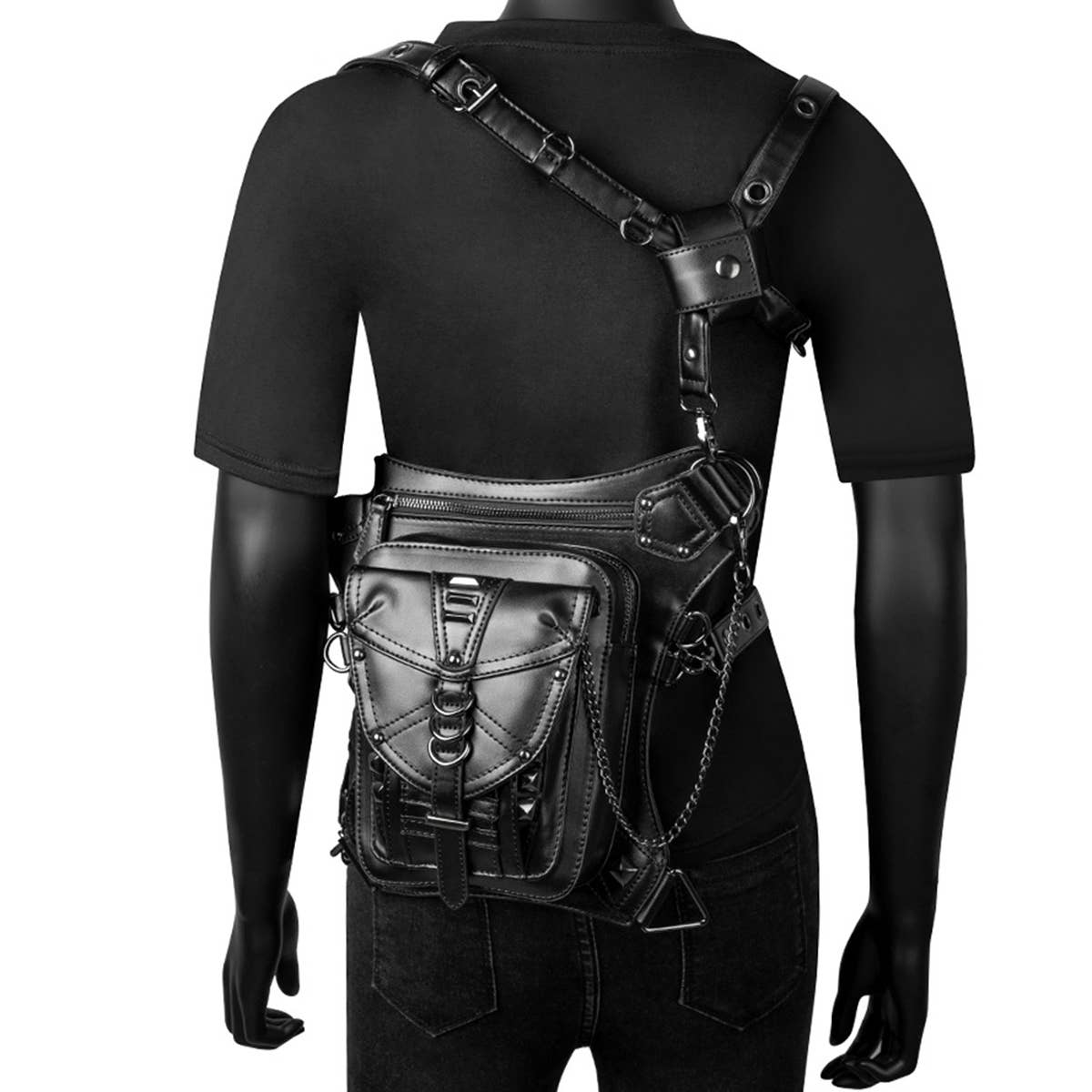 RETRO STEAMPUNK LEATHER MESSENGER BAG_CWAB0636