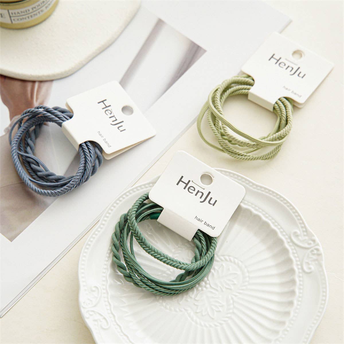 4PCS BRAIDED ELASTIC HAIR TIES SET FOR WOMEN_CWAHA0334
