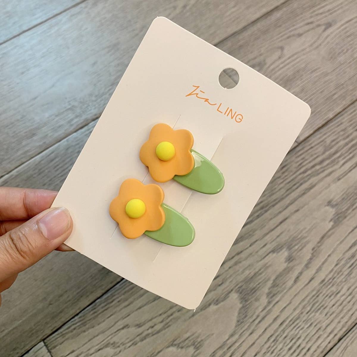 2024 NEW CHILDRENS FLOWER OVAL HAIRPIN_CWAHA1819