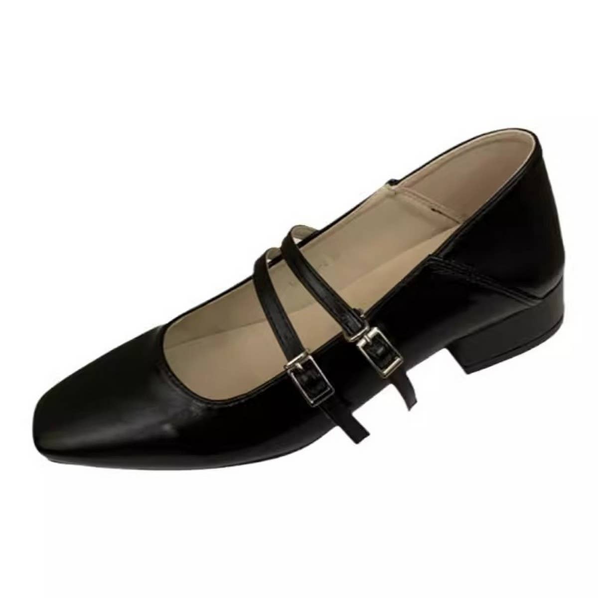 SILVER CHUNKY HEEL MARY JANE SHOES FOR WOMEN_CWSHF0056