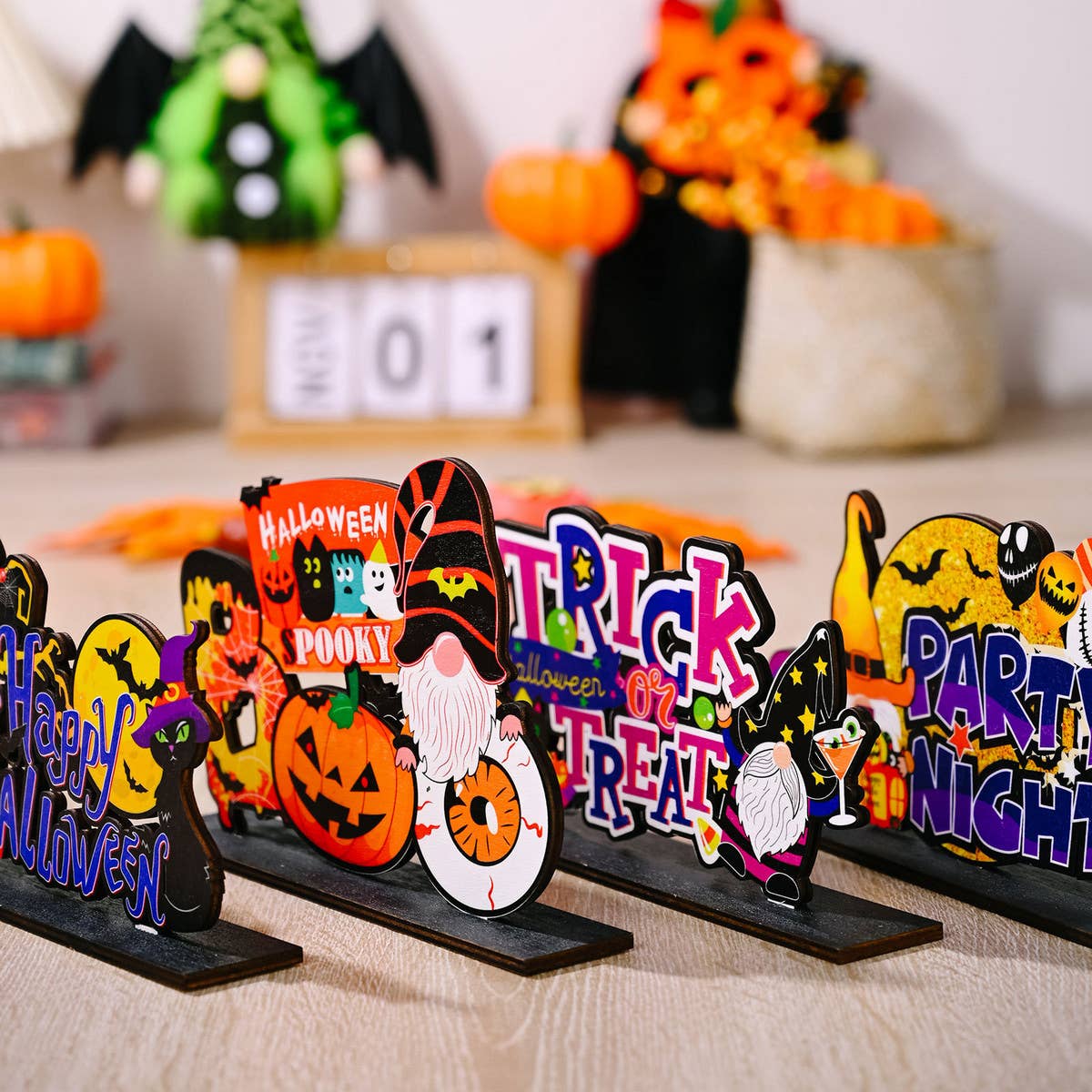 HALLOWEEN WOODEN DECORATIONS FOR HOME_CWMM1770