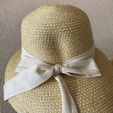 SUMMER OUTDOOR WIDE BRIM BOW SUN HAT_CWAH3576