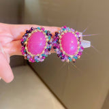 ELLIPTICAL FASHION RETRO EARRINGS_CWAJE2069