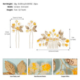 NEW YELLOW FLOWER BRIDAL HAIR ACCESSORIES_CWAHA2796
