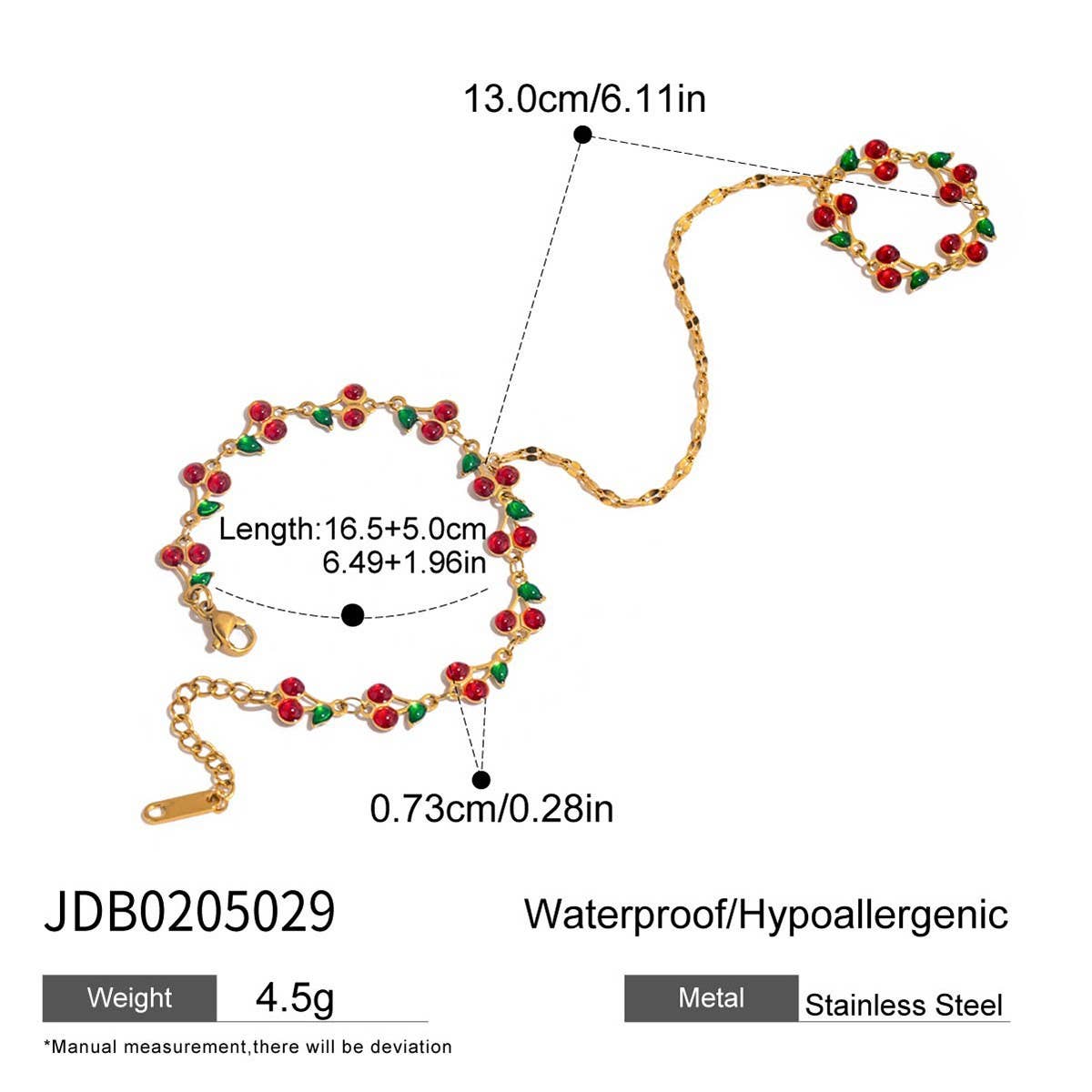 18K GOLD BEACH BRACELET RING NO FADE STEEL_CWAJE4665