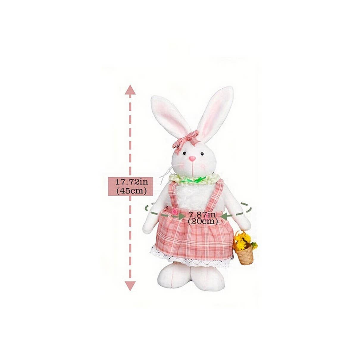 EASTER LONG LEGGED RETRACTABLE LEG BUNNY ORNAMENT_CWMM3482