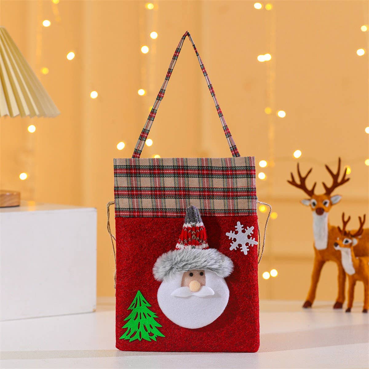 NEW PLAID CHRISTMAS CHILDRENS GIFT BAG_CWMM1900