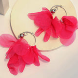 BOLD SOLID FABRIC HOOP EARRINGS ORIGINAL HANDMADE_CWMM6278