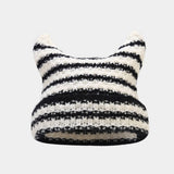 DEVIL EARS STRIPED WOOL KNITTED HAT_CWAH2125